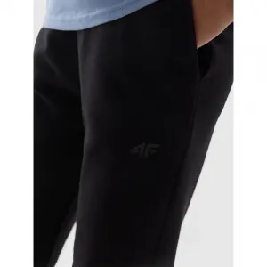 Dievčenské tepláky 4F JUNIOR TROUSERS-4FJWSS24TTROF587-20S-DEEP BLACK