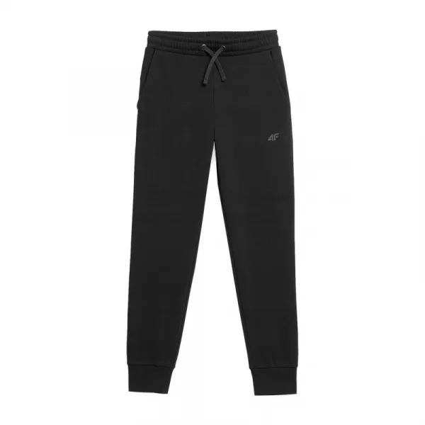 Dievčenské tepláky 4F JUNIOR TROUSERS-4FJWSS24TTROF587-20S-DEEP BLACK