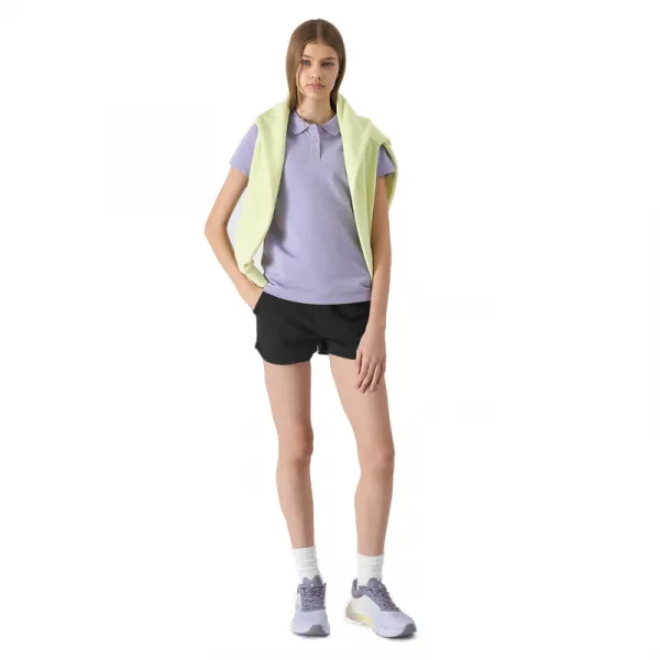 Dievčenské teplákové kraťasy 4F JUNIOR SHORTS CAS-4FJWSS24TSHOF280-20S-DEEP BLACK