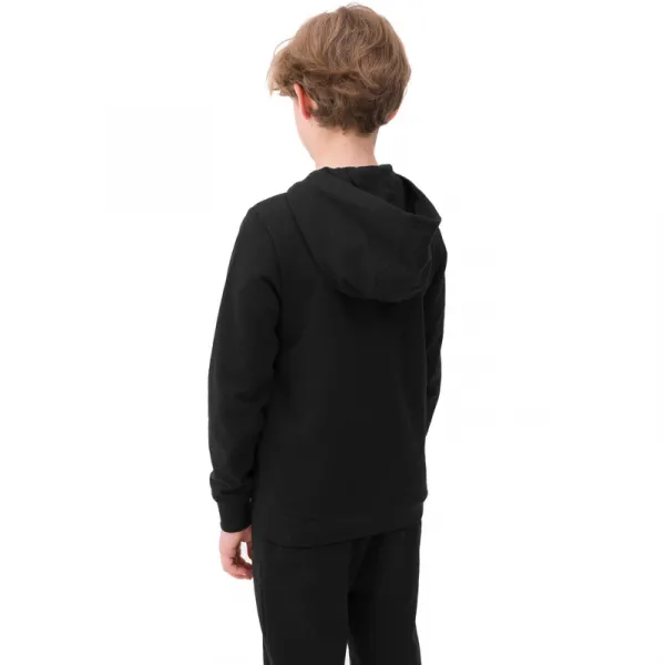 Chlapčenská mikina so zipsom 4F JUNIOR SWEATSHIRT-4FJWSS24TSWSM0926-20S-DEEP BLACK