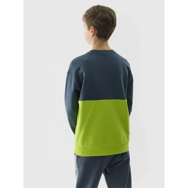 Chlapčenská mikina 4F JUNIOR SWEATSHIRT-4FJWSS24TSWSM0923-72N-LEMON NEON