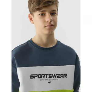 Chlapčenská mikina 4F JUNIOR SWEATSHIRT-4FJWSS24TSWSM0923-72N-LEMON NEON
