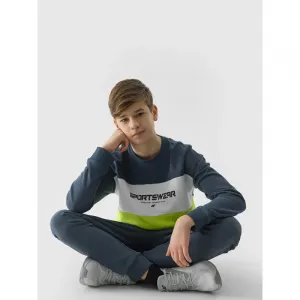 Chlapčenská mikina 4F JUNIOR SWEATSHIRT-4FJWSS24TSWSM0923-72N-LEMON NEON