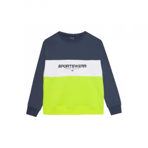 Chlapčenská mikina 4F JUNIOR SWEATSHIRT-4FJWSS24TSWSM0923-72N-LEMON NEON