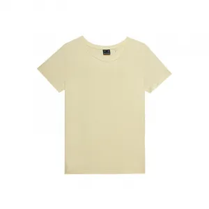 Women's Plain T-Shirt slim 4F - light yellow
