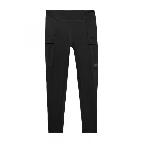Dievčenské turistické legíny 4F JUNIOR TROUSERS FNK-4FJWSS24TFTRF493-21S-BLACK