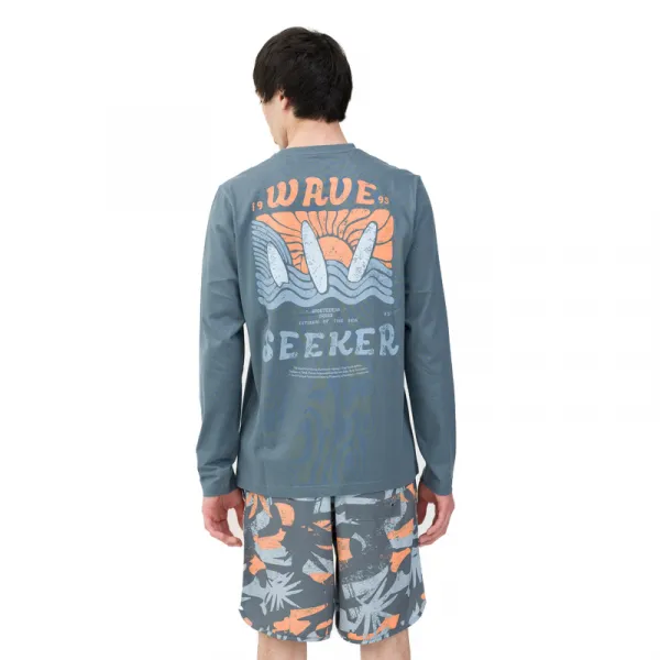 Pánske tričko s dlhým rukávom 4F LONGSLEEVE-4FWSS24TLONM246-22S-ANTHRACITE