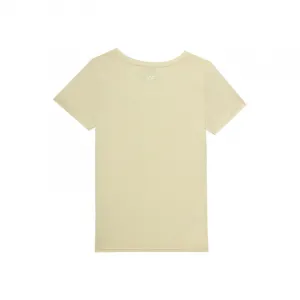 Women's Plain T-Shirt slim 4F - light yellow