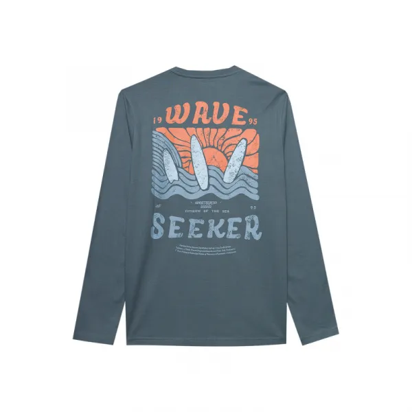 Pánske tričko s dlhým rukávom 4F LONGSLEEVE-4FWSS24TLONM246-22S-ANTHRACITE