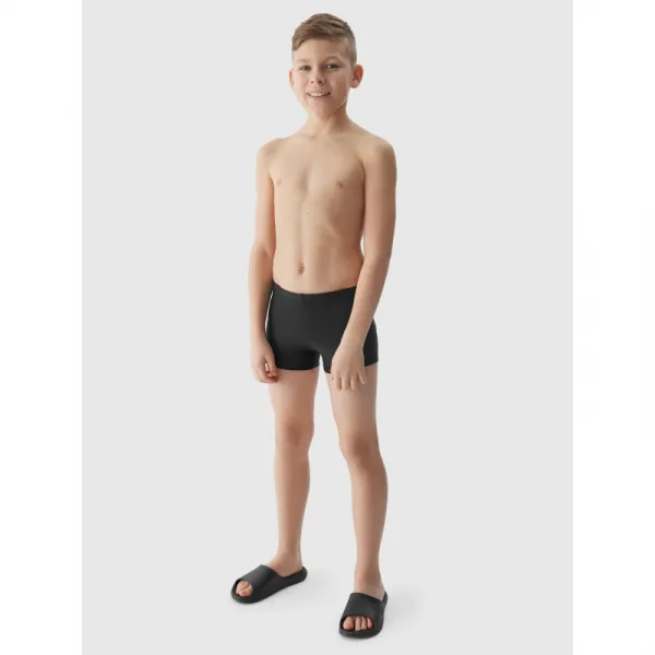 Chlapčenské plavky 4F JUNIOR SWIMMING TRUNKS-4FJWSS24USWTM022-20S-DEEP BLACK
