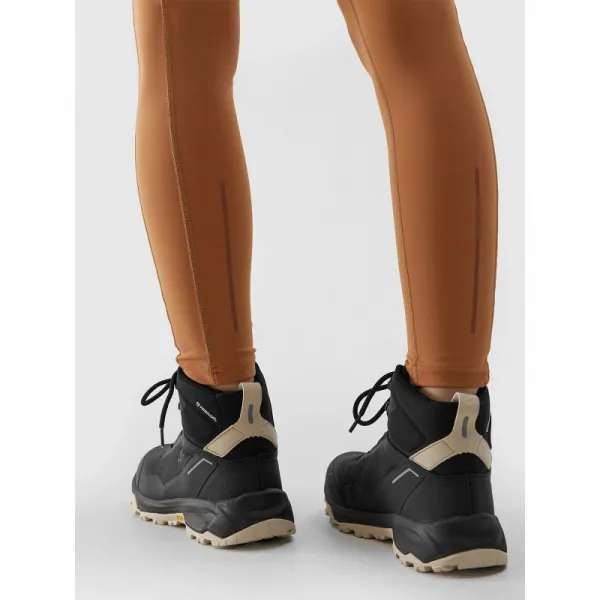 Dámske turistické legíny 4F TROUSERS FNK-WSS24TFTRF580-82S-LIGHT BROWN
