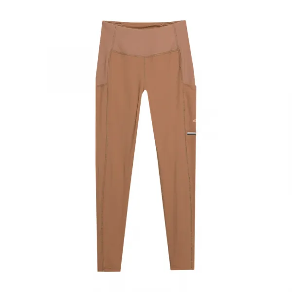 Dámske turistické legíny 4F TROUSERS FNK-WSS24TFTRF580-82S-LIGHT BROWN