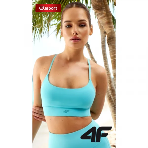 Dámska tréningová športová podprsenka 4F SPORT BRA-WSS24USBAF096-33S-BLUE