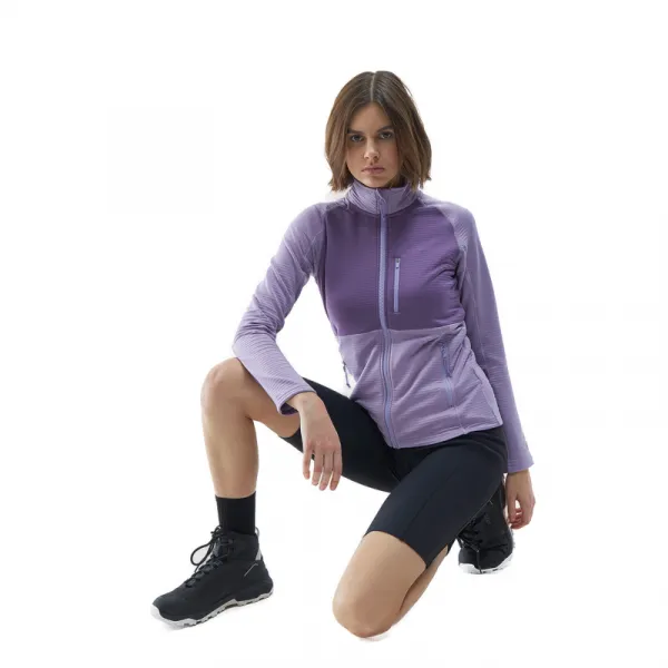 Dámska turistická mikina so zipsom 4F SWEATSHIRT FNK-4FWSS24TFSWF316-52S-LIGHT VIOLET