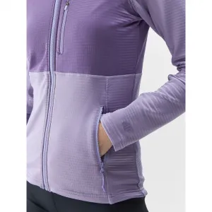 Dámska turistická mikina so zipsom 4F SWEATSHIRT FNK-4FWSS24TFSWF316-52S-LIGHT VIOLET