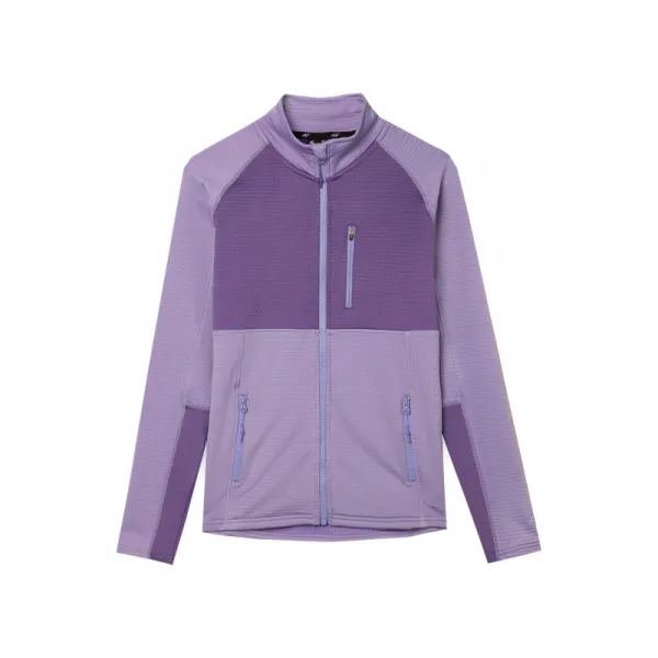 Dámska turistická mikina so zipsom 4F SWEATSHIRT FNK-4FWSS24TFSWF316-52S-LIGHT VIOLET