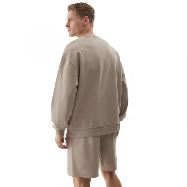 Pánska mikina 4F SWEATSHIRT-WSS24TSWSM1027-83S-BEIGE