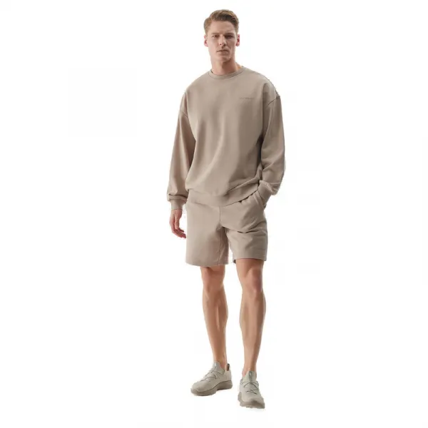 Pánska mikina 4F SWEATSHIRT-WSS24TSWSM1027-83S-BEIGE