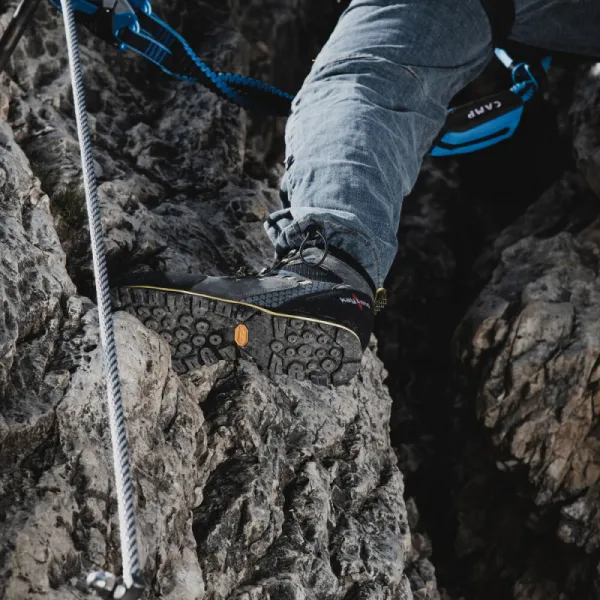 Pánska členková turistická obuv KAYLAND Vitrik Mid Gtx, Dark grey Yellow
