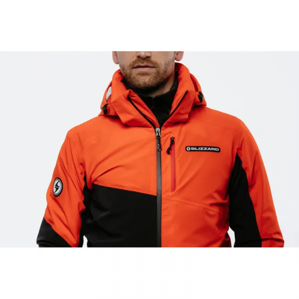 Pánska lyžiarska bunda s kapucňou BLIZZARD Ski Jacket Berwang, cherry red black