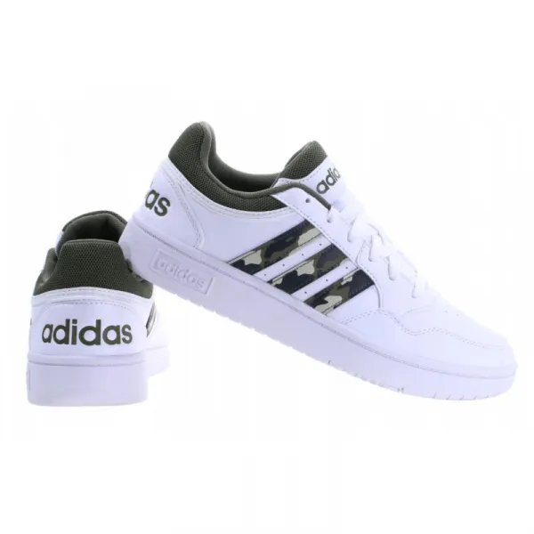 Pánska rekreačná obuv ADIDAS Hoops 3.0 cloud white olive strata grey two