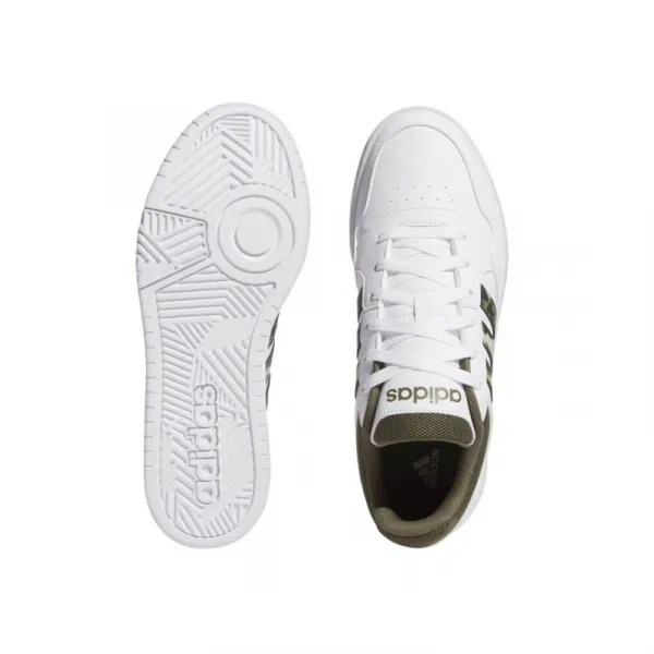 Pánska rekreačná obuv ADIDAS Hoops 3.0 cloud white olive strata grey two