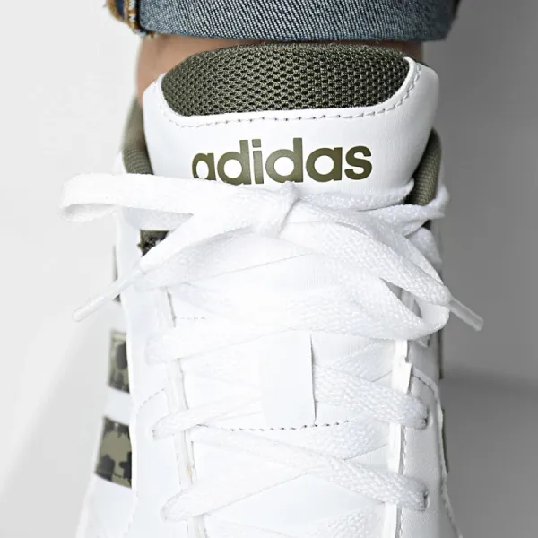 Pánska rekreačná obuv ADIDAS Hoops 3.0 cloud white olive strata grey two