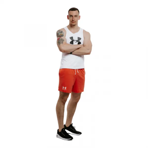 Pánske tričko bez rukávov UNDER ARMOUR UA SPORTSTYLE LOGO TANK-WHT