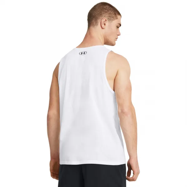 Pánske tričko bez rukávov UNDER ARMOUR UA SPORTSTYLE LOGO TANK-WHT
