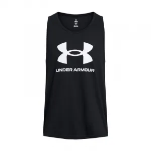 Pánske tričko bez rukávov UNDER ARMOUR UA SPORTSTYLE LOGO TANK-BLK
