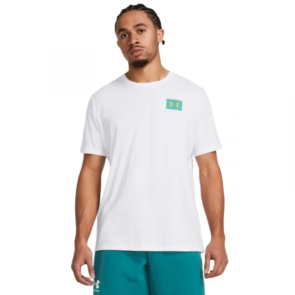 Pánske tričko s krátkym rukávom UNDER ARMOUR UA Color Block Logo&nbsp;?LC-WHT