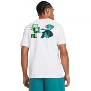 Pánske tričko s krátkym rukávom UNDER ARMOUR UA Color Block Logo&nbsp;?LC-WHT