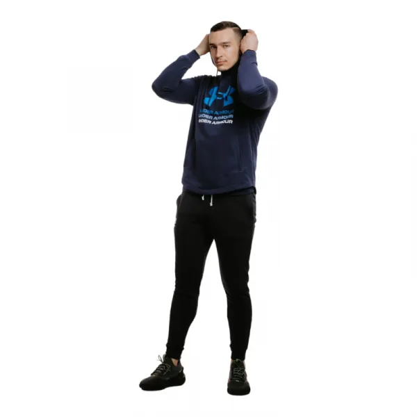 Pánska mikina s kapucňou UNDER ARMOUR UA Rival Terry Graphic Hood-BLU