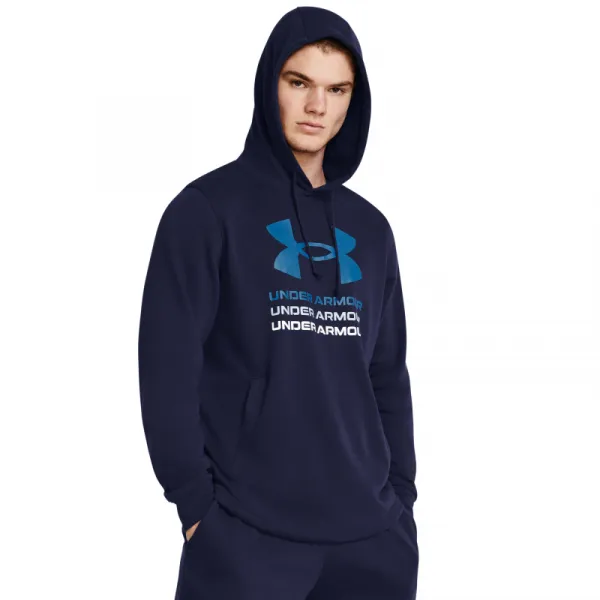 Pánska mikina s kapucňou UNDER ARMOUR UA Rival Terry Graphic Hood-BLU