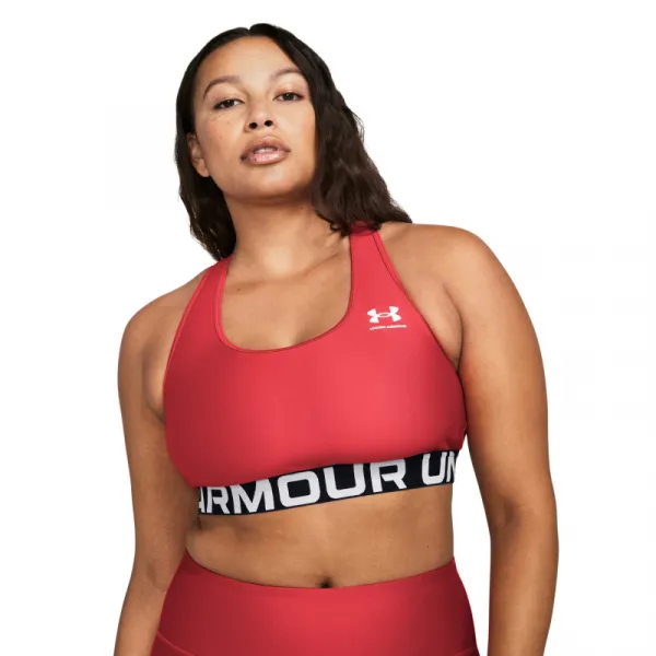 Dámska tréningová športová podprsenka UNDER ARMOUR UA HG Authentics Mid Branded-RED