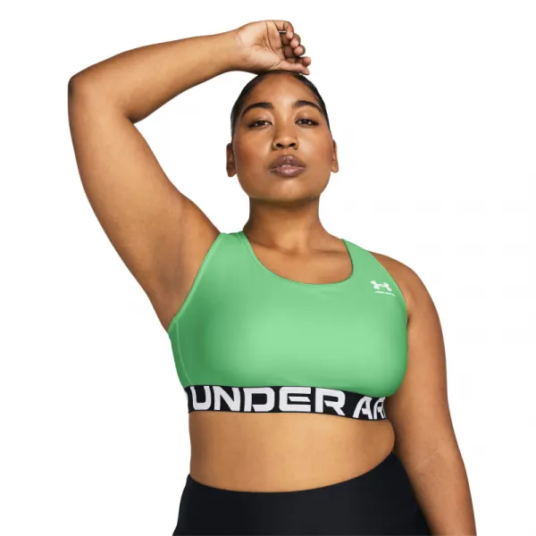 Dámska tréningová športová podprsenka UNDER ARMOUR UA HG Authentics Mid Branded-GRN 350