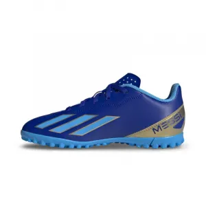 Chlapčenské futbalové kopačky turfy ADIDAS X Crazyfast Messi Jr TF lucid blue blue burst cloud white