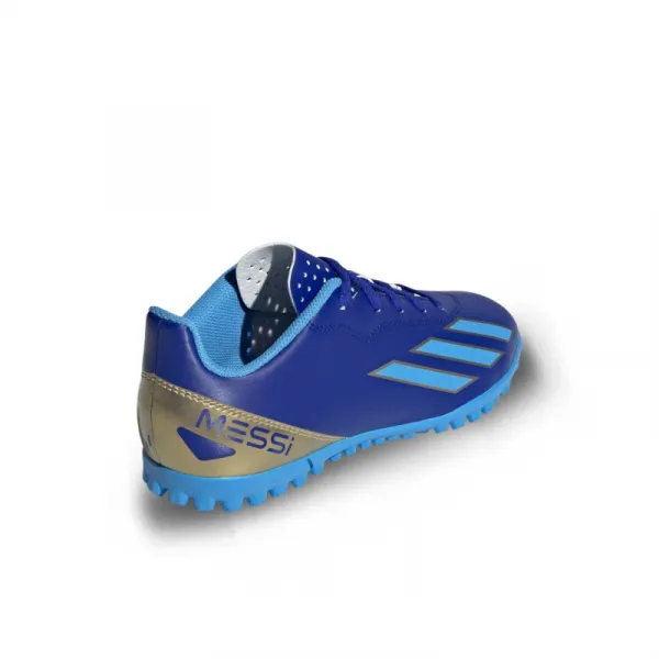 Chlapčenské futbalové kopačky turfy ADIDAS X Crazyfast Messi Jr TF lucid blue blue burst cloud white