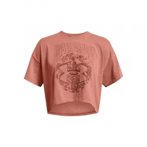 Dámske tričko s krátkym rukávom UNDER ARMOUR UA HW Dusk to Dawn Crop SS-PNK