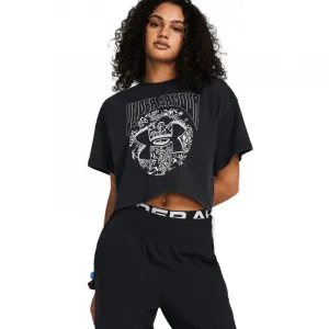 Dámske tričko s krátkym rukávom UNDER ARMOUR UA HW Dusk to Dawn Crop SS-BLK