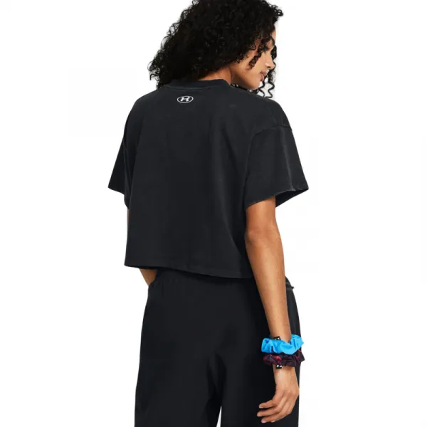 Dámske tričko s krátkym rukávom UNDER ARMOUR UA HW Dusk to Dawn Crop SS-BLK