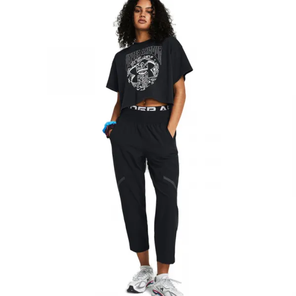 Dámske tričko s krátkym rukávom UNDER ARMOUR UA HW Dusk to Dawn Crop SS-BLK
