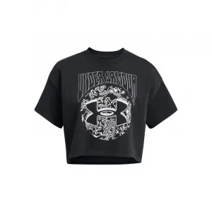 Dámske tričko s krátkym rukávom UNDER ARMOUR UA HW Dusk to Dawn Crop SS-BLK