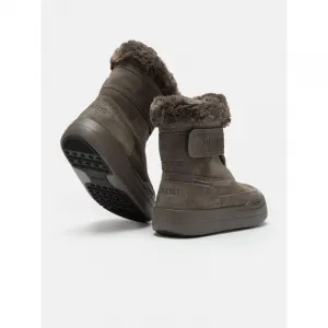Juniorské vysoké zimné topánky MOON BOOT MB JR PARK STRAP BOOT SUEDE-JR-H005 ANTHRACITE