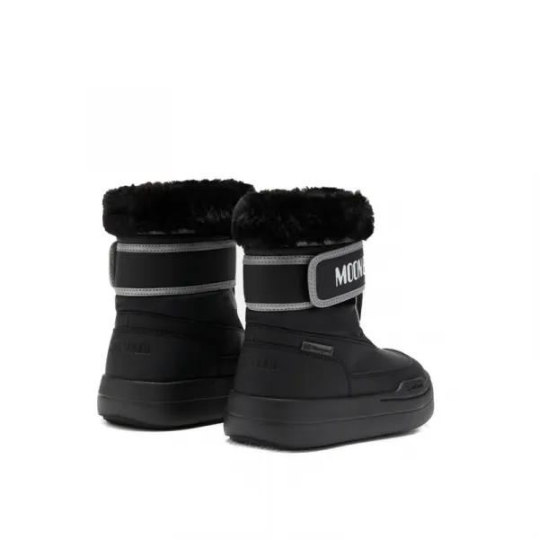 Juniorské vysoké zimné topánky MOON BOOT MB JR PARK STRAP, N001 BLACK