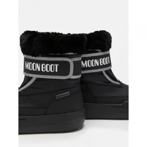 Juniorské vysoké zimné topánky MOON BOOT MB JR PARK STRAP, N001 BLACK