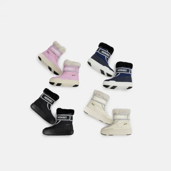 Juniorské vysoké zimné topánky MOON BOOT MB JR PARK STRAP, N001 BLACK