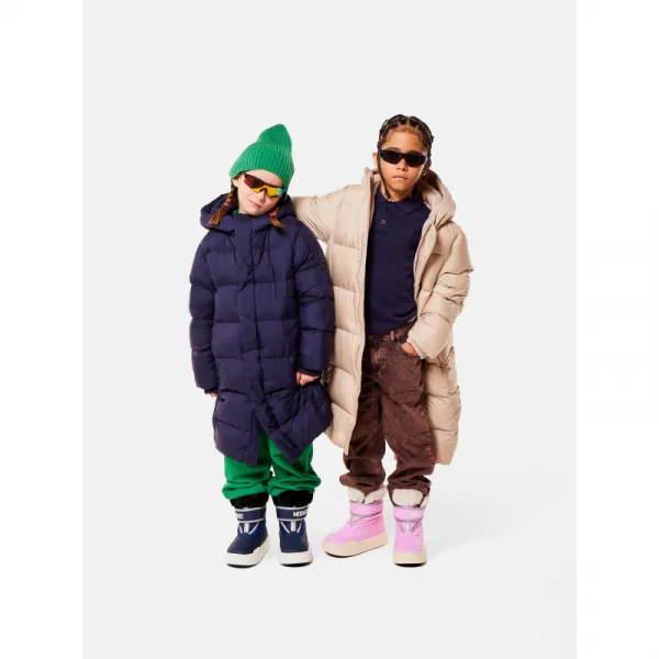 Juniorské vysoké zimné topánky MOON BOOT MB JR PARK STRAP, F003 BLUE