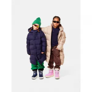Juniorské vysoké zimné topánky MOON BOOT MB JR PARK STRAP, F003 BLUE