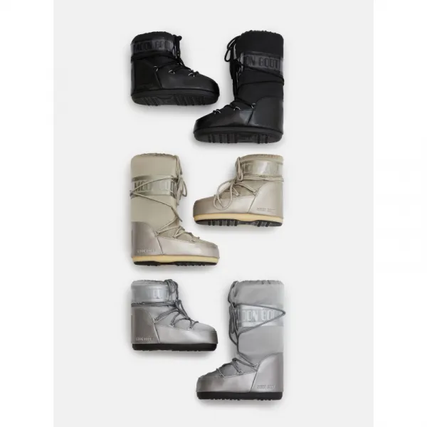 Vysoké zimné topánky MOON BOOT MB ICON GLANCE, B003 PLATINUM